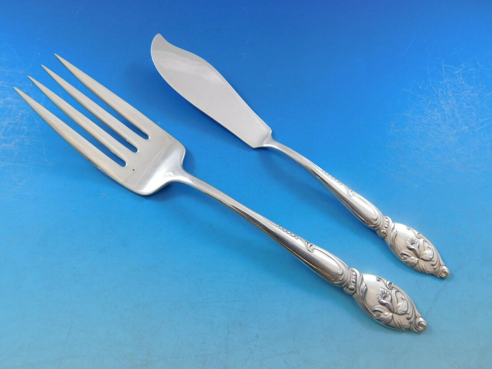 Enchanting Orchid by Westmorland Sterling Silver Flatware Set Service 37 Pieces For Sale 1