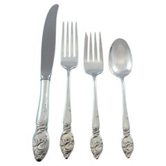 Set di posate in argento Sterling Enchanting Orchid by Westmorland Servizio 37 pezzi