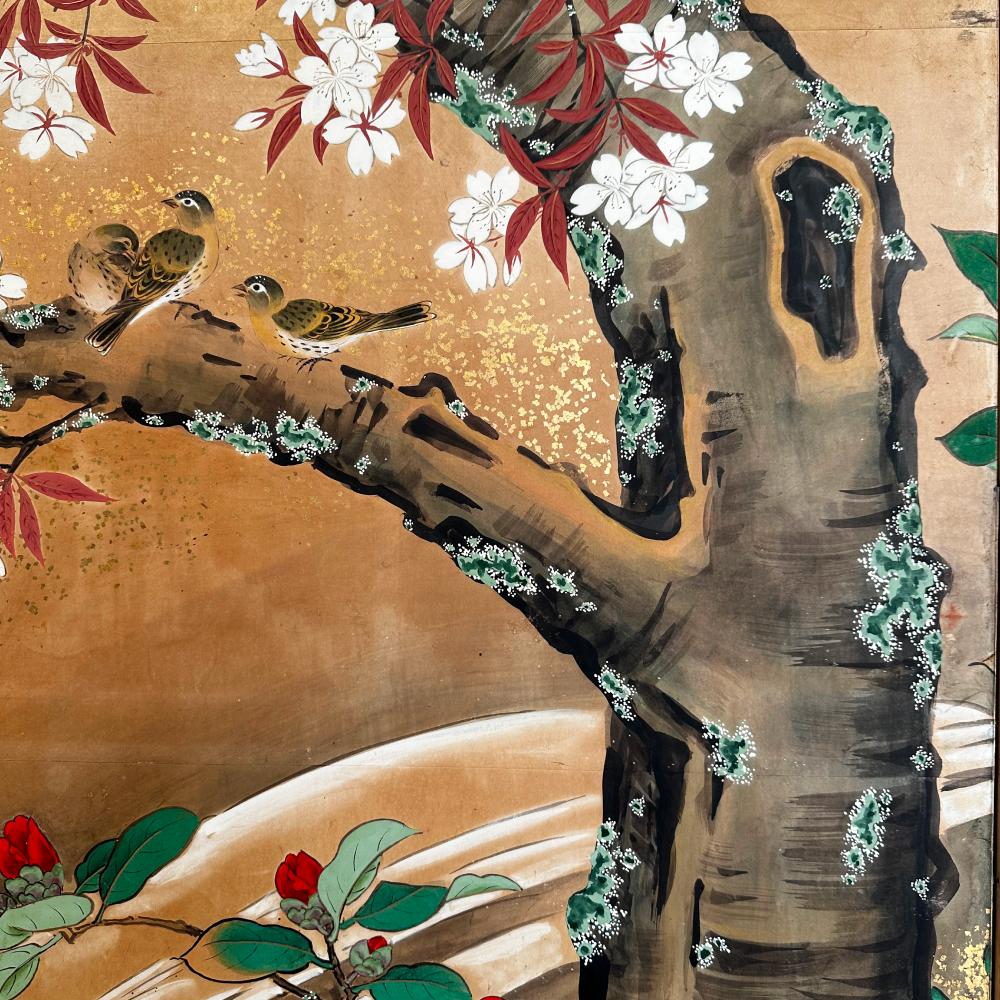 Enchanting 'Seasons' Edo Screen For Sale 3