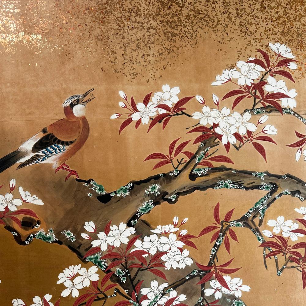 Enchanting 'Seasons' Edo Screen In Good Condition For Sale In Fukuoka, JP