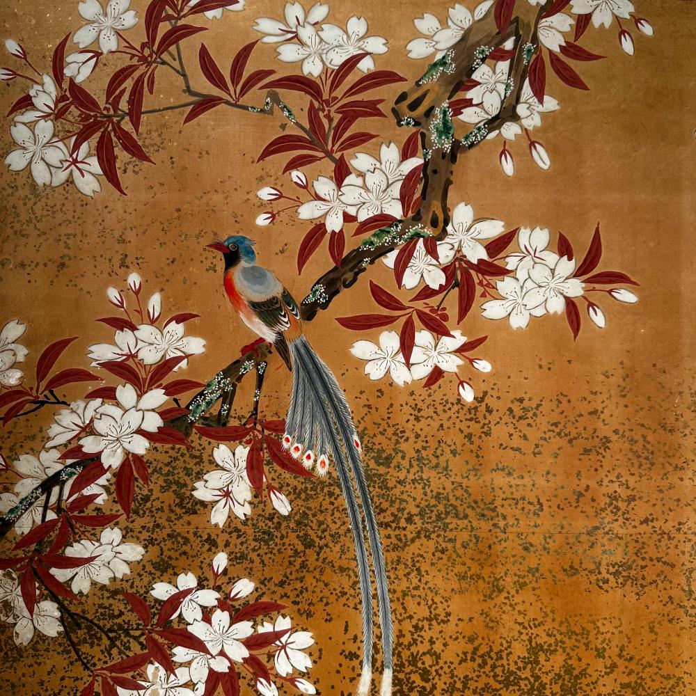 18th Century and Earlier Enchanting 'Seasons' Edo Screen For Sale
