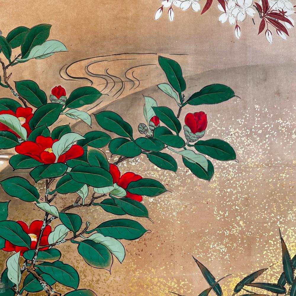 Enchanting 'Seasons' Edo Screen For Sale 2