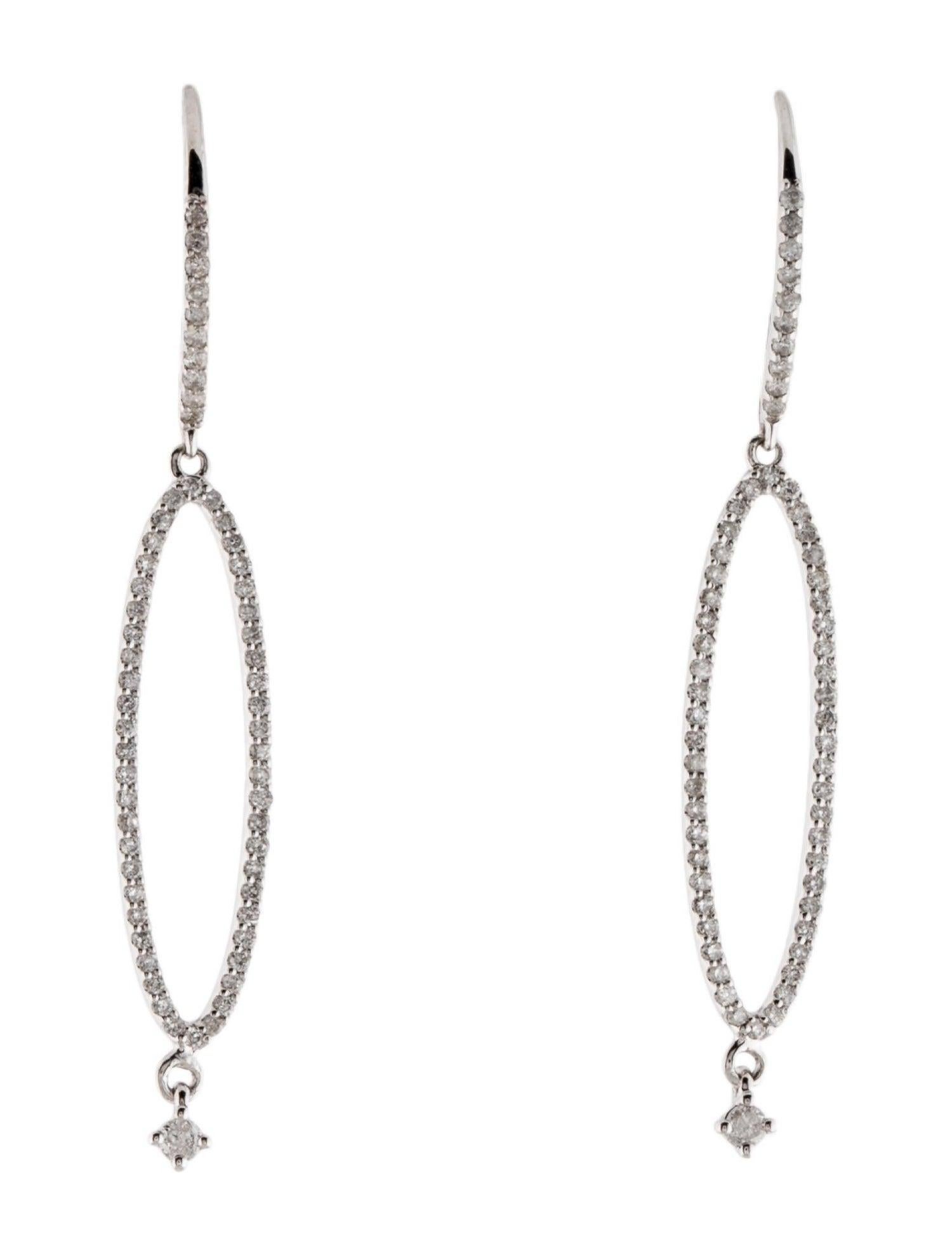 Boucles d'oreilles pendantes en diamant 14K - Scintillement exquis, Glamour Timeless, Design Elegance Neuf - En vente à Holtsville, NY