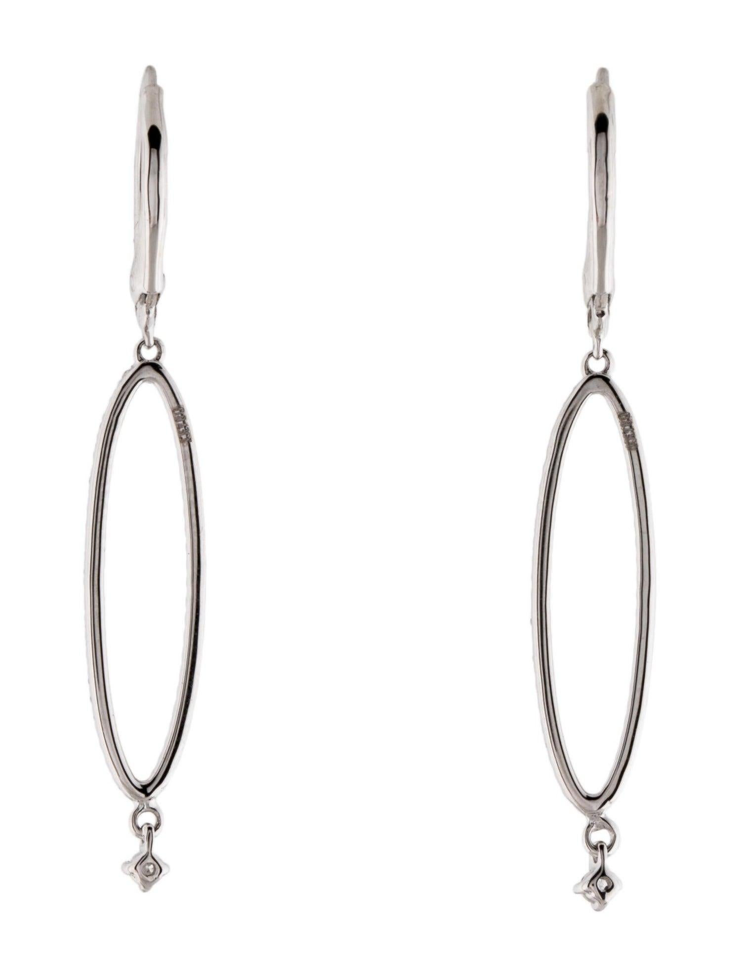 Donna Orecchini a goccia con diamanti 14K - Scintillio squisito, fascino senza tempo, design elegante in vendita