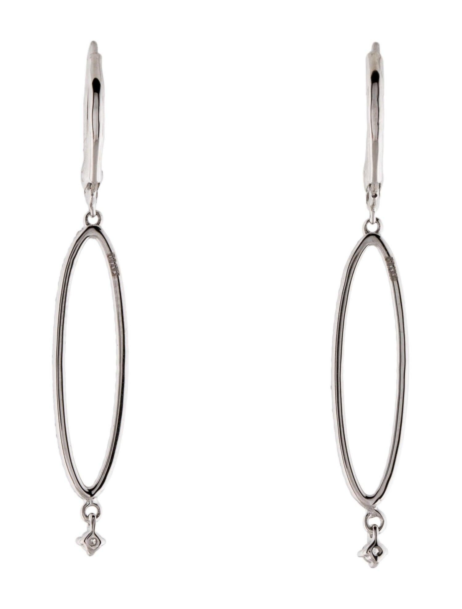 Women's 14K Diamond Drop Earrings - Exquisite Sparkle, Timeless Glamour, Elegant Design For Sale