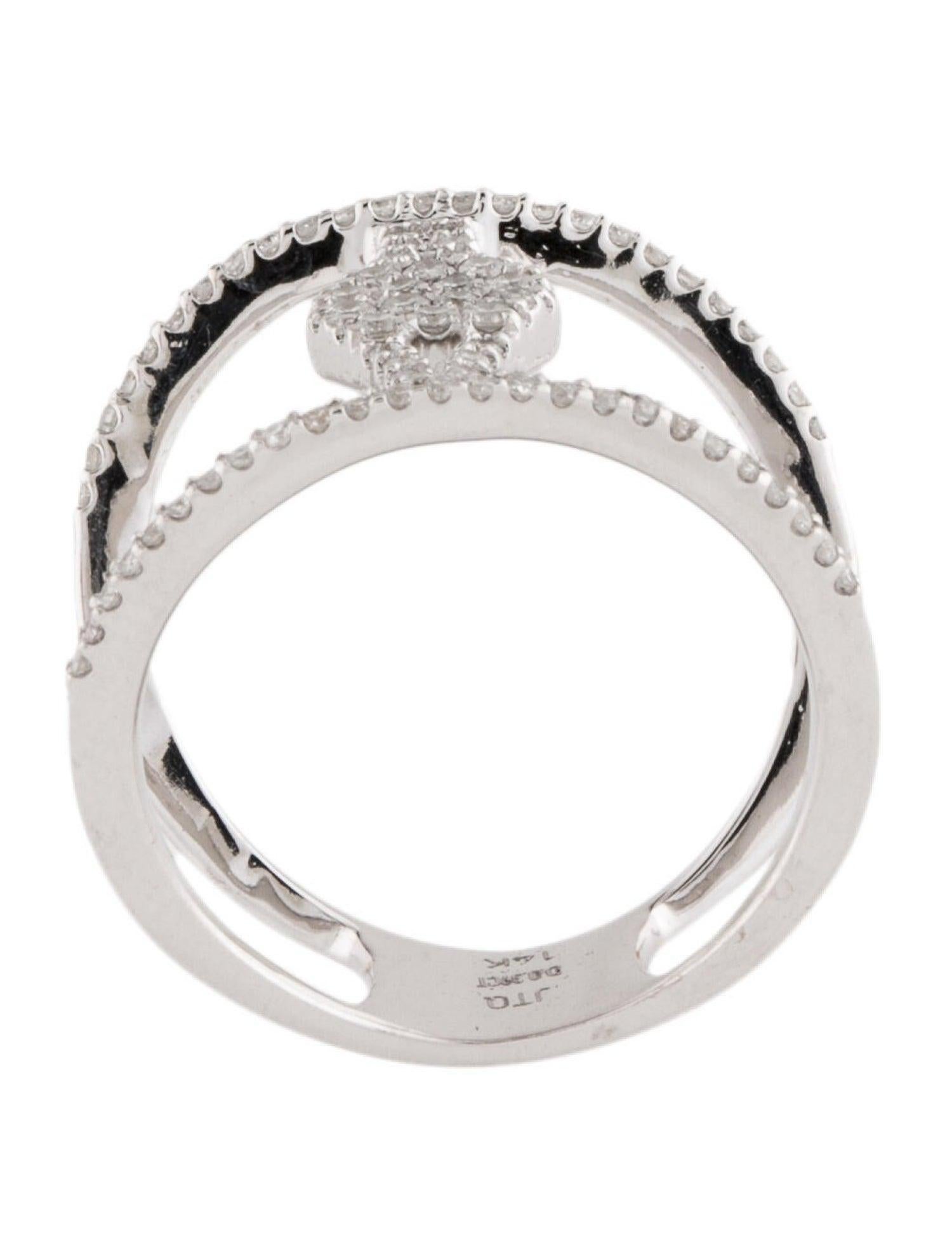 Chic 14K Diamond Fashion Band Ring - Größe 6: Timeless Glamour & Sparkle - Luxus im Zustand „Neu“ im Angebot in Holtsville, NY