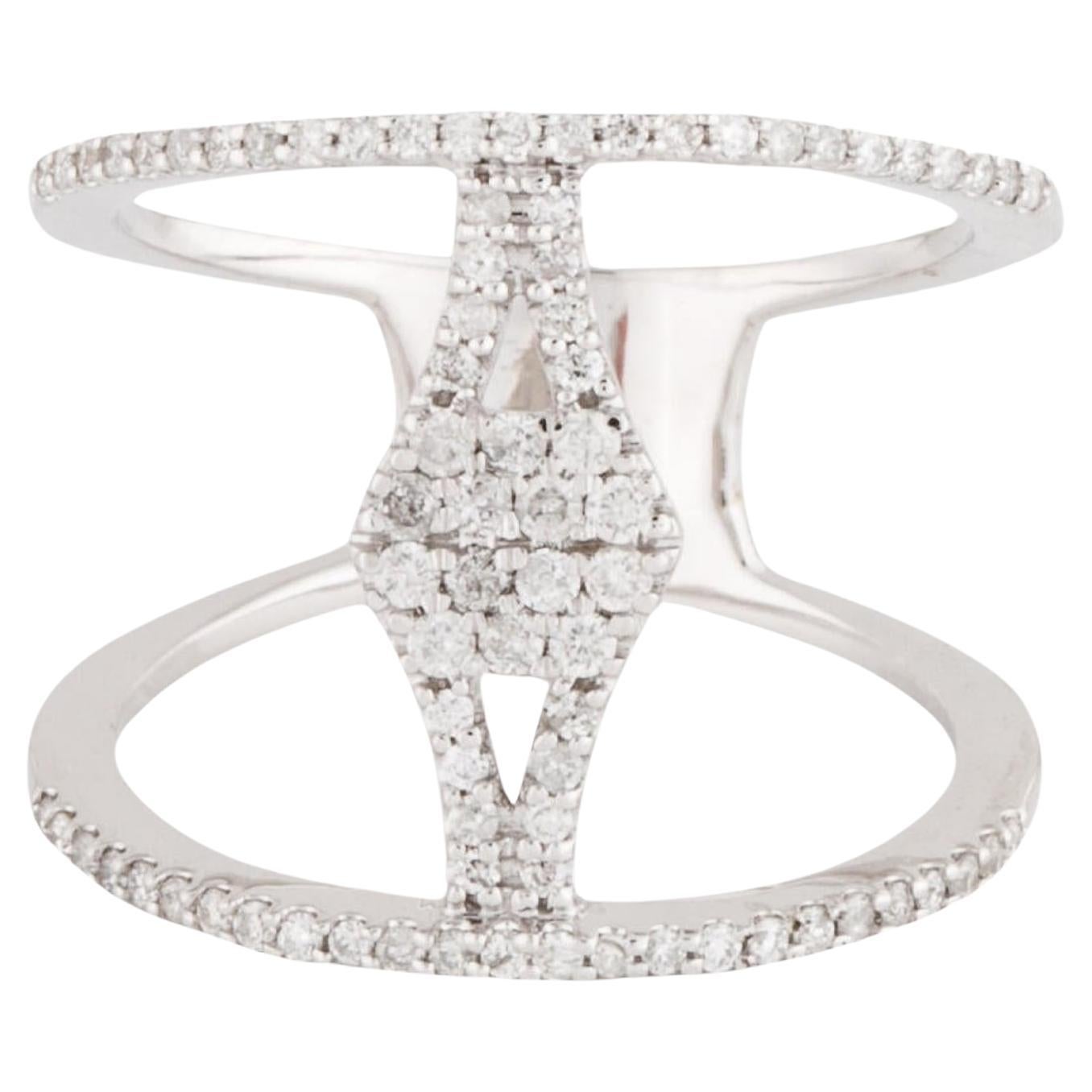 Chic 14K Diamond Fashion Band Ring - Größe 6: Timeless Glamour & Sparkle - Luxus im Angebot