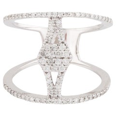 Chic 14K Diamond Fashion Band Ring - Größe 6: Timeless Glamour & Sparkle - Luxus