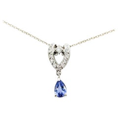 Enchanting Tanzanite and Diamond Pendant in Platinum