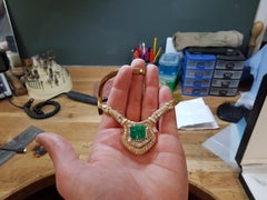 Enchantress Emerald and Diamond Necklace