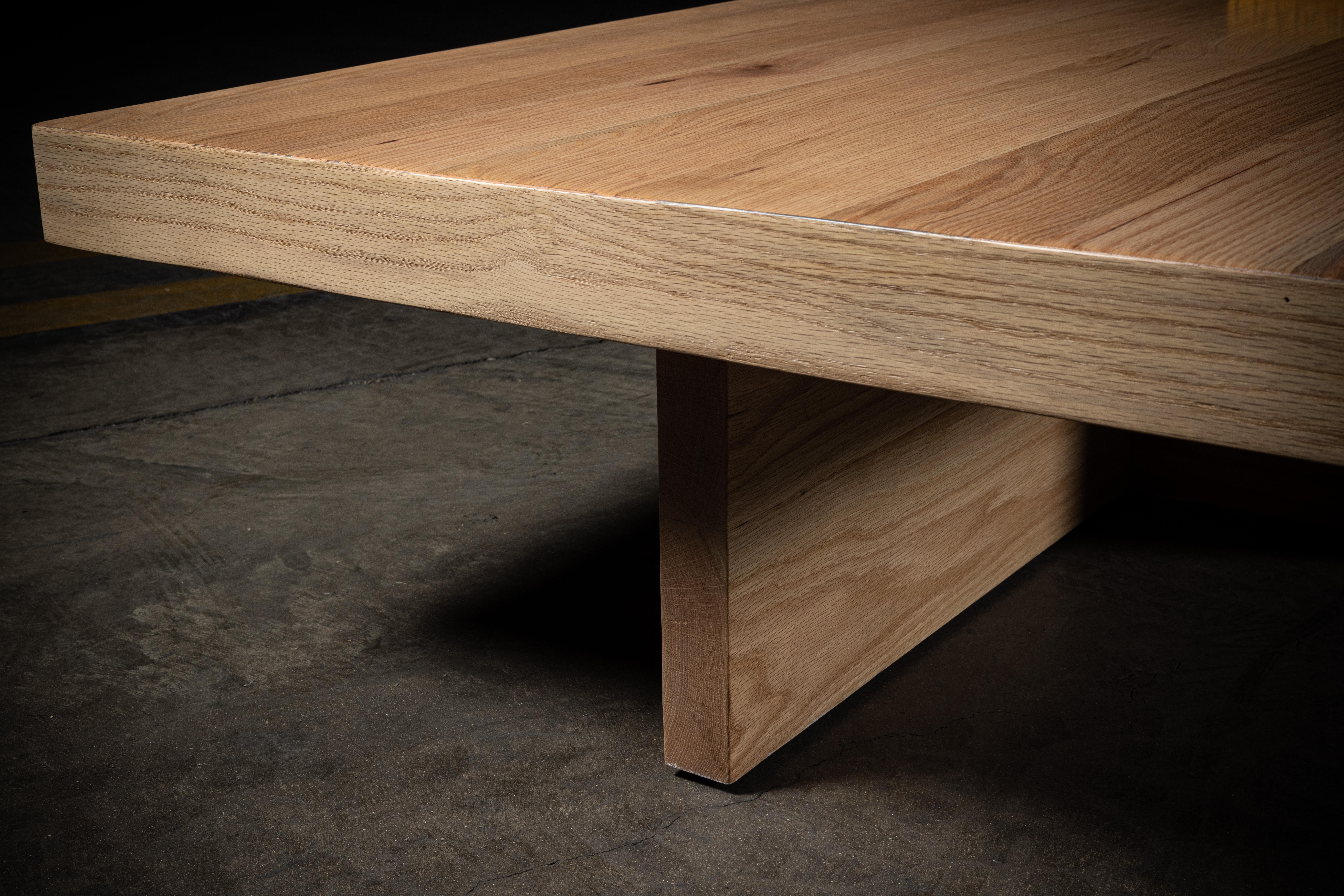 Modern Encino Rectangular Coffee Table in Natural Oak by No Age Studio For Sale