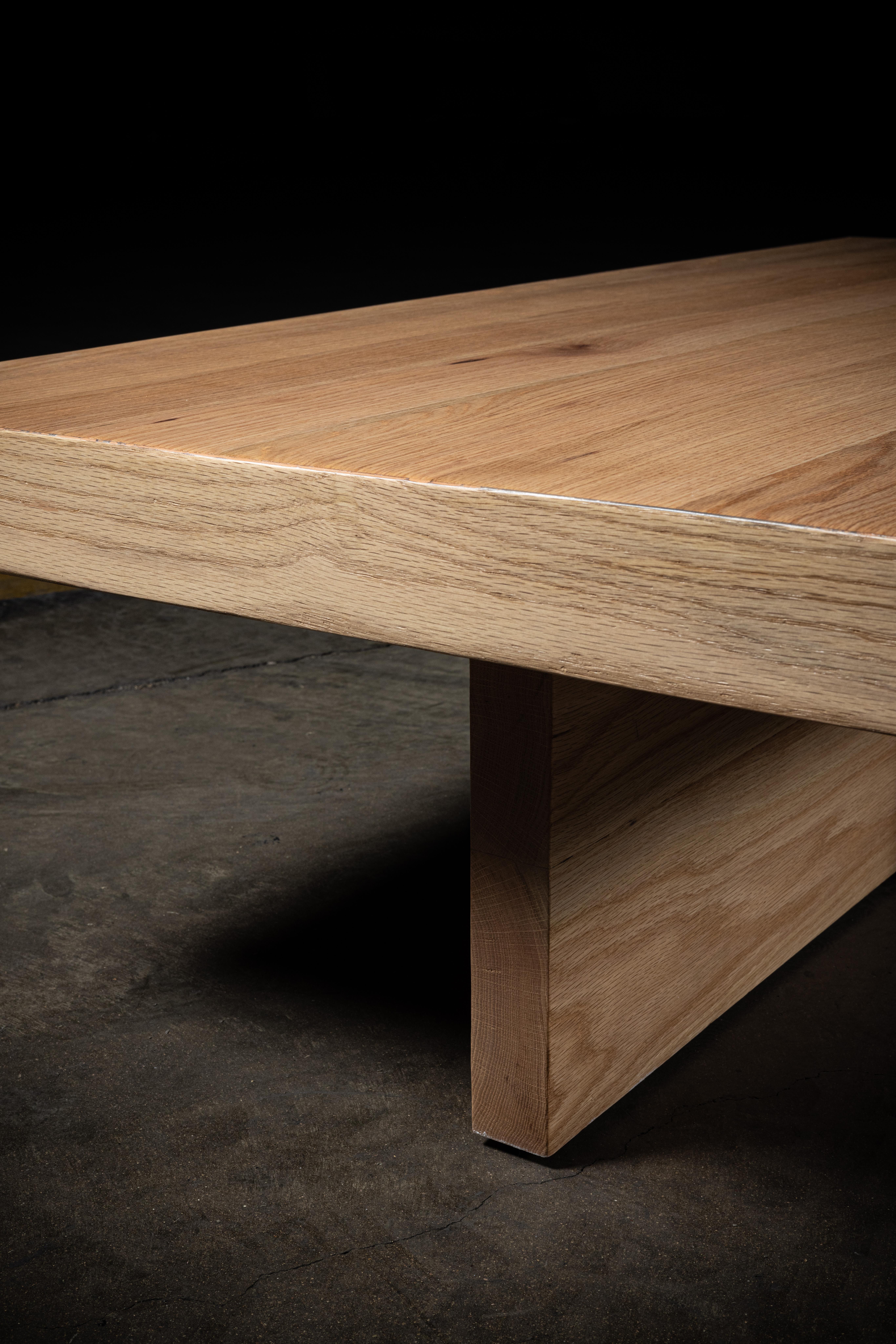 Mexican Encino Rectangular Coffee Table in Natural Oak by No Age Studio For Sale