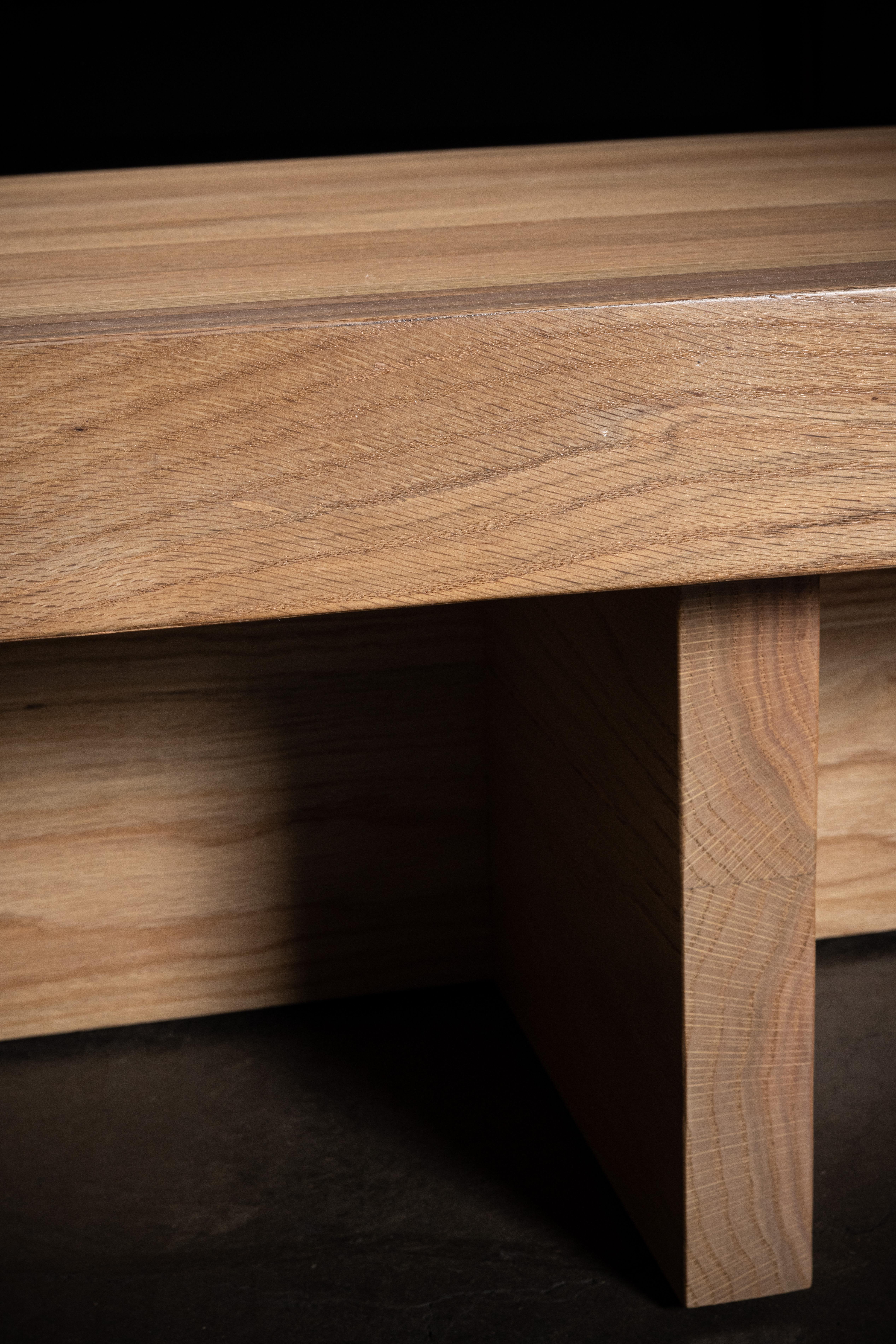 Encino Rectangular Coffee Table in Natural Oak by No Age Studio In New Condition For Sale In Geneve, CH