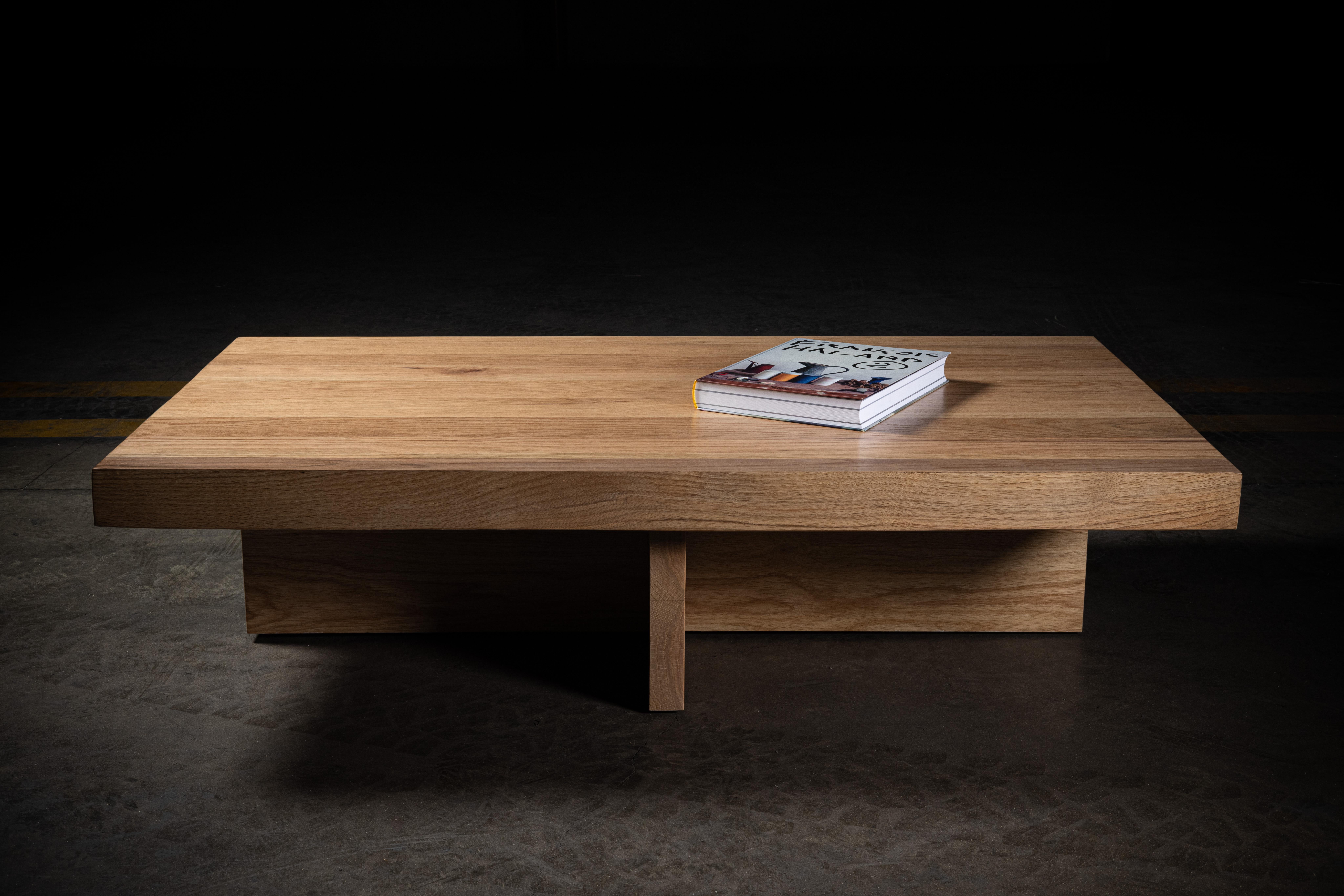 Encino Rectangular Coffee Table in Natural Oak by No Age Studio For Sale 1