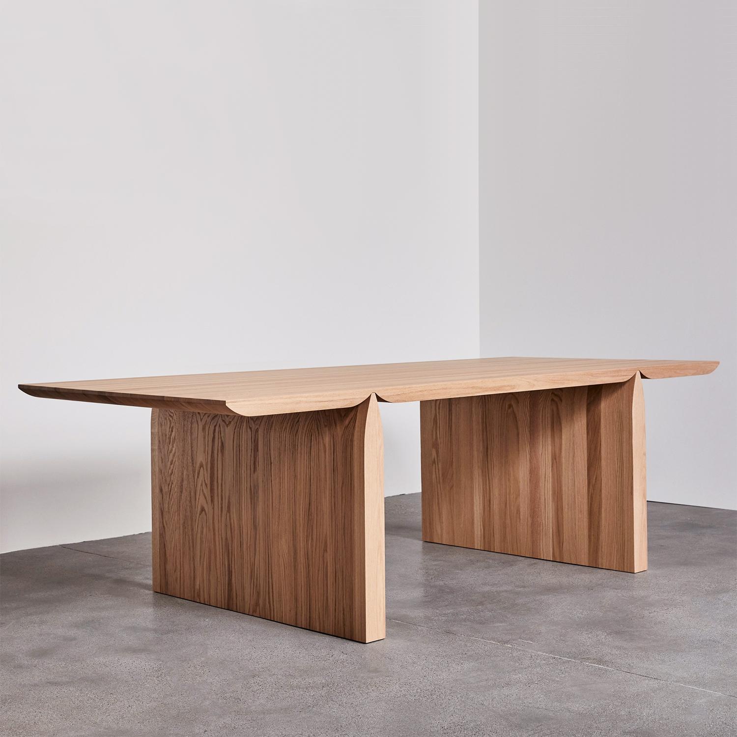 Hand-Crafted Enclave Oak Dining Table For Sale