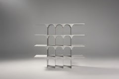 Enclave Shelving Unit, Solid Oak and Stainless Steel by Cezar Moldovan x Arbore