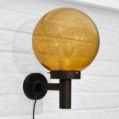 Enco, lampada scandinava per facciate esterne, fibra di vetro e vetro, Svezia, anni '70.