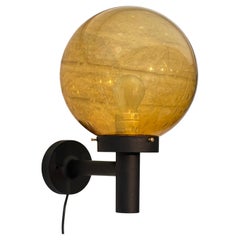 Enco, Scandinavian outdoor facade lamp, fiberglass & glass, Sweden, 1970s.