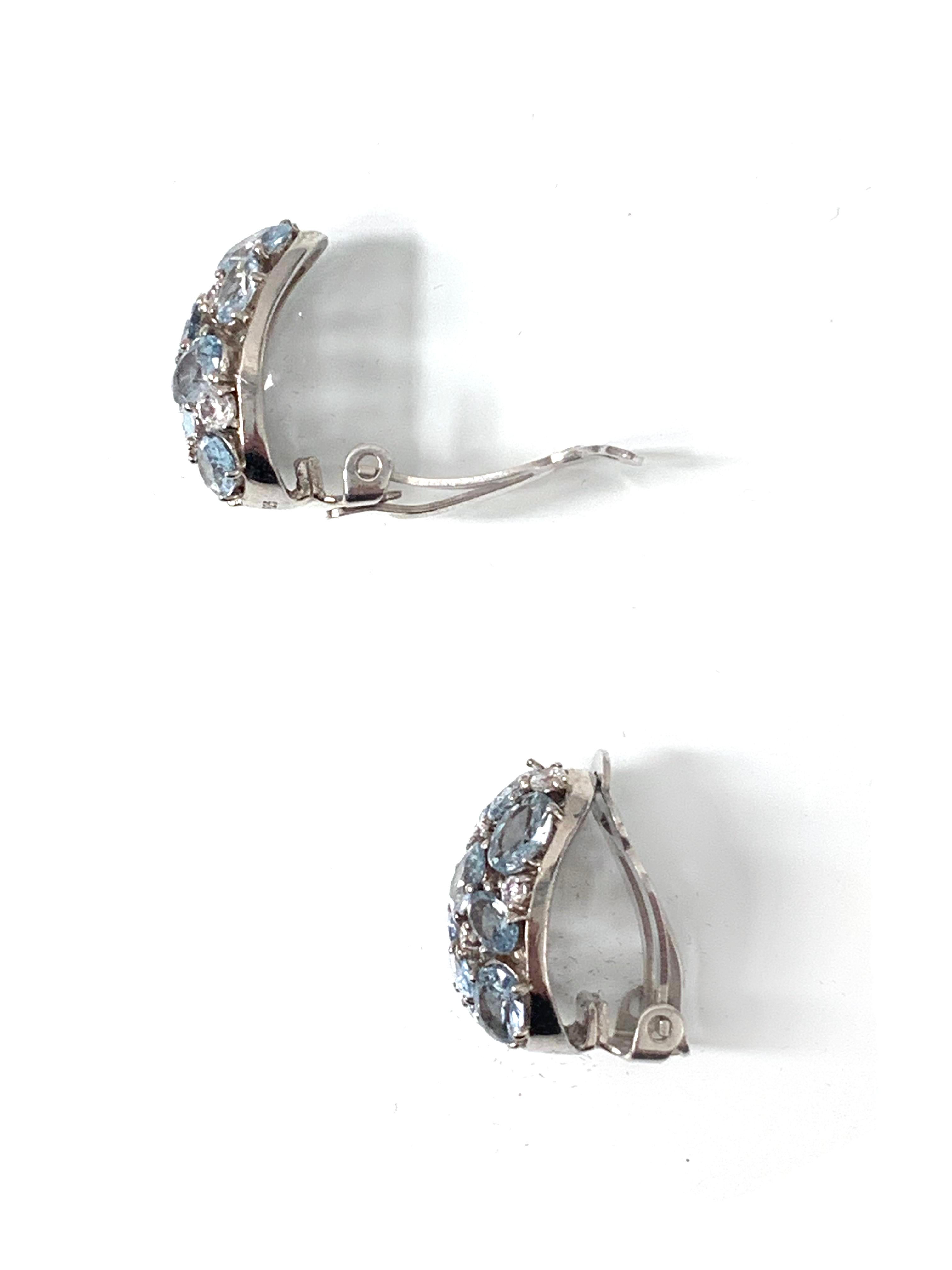 lab created aquamarine earrings