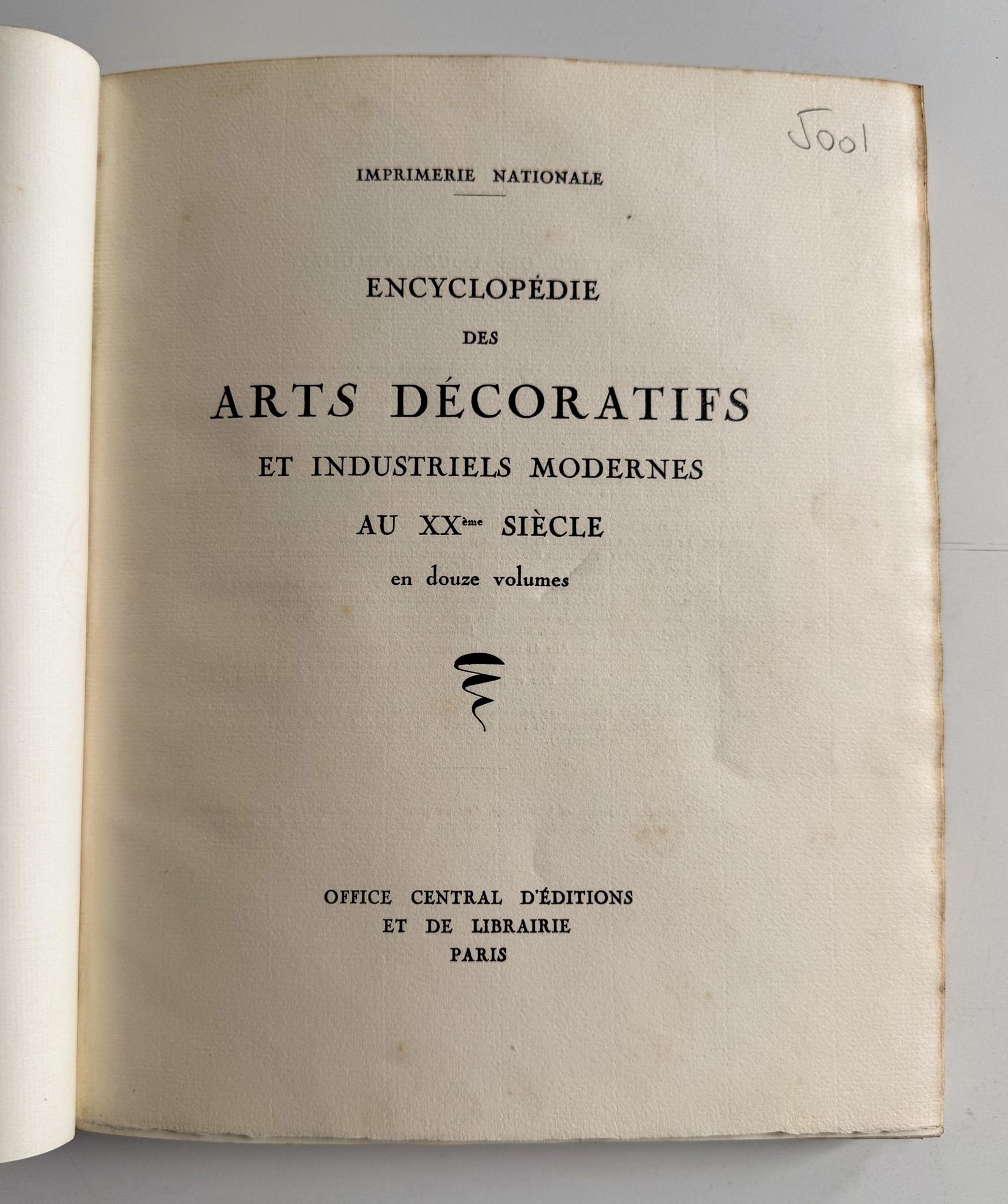 Encyclopedie Des Arts Décoratifs Et Industriels Modernes, Complete in 12 Volumes In Good Condition For Sale In New York, NY