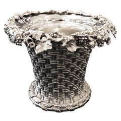 End 19th Century Elkington Silver-Plated Winegrapes Wine Bucket