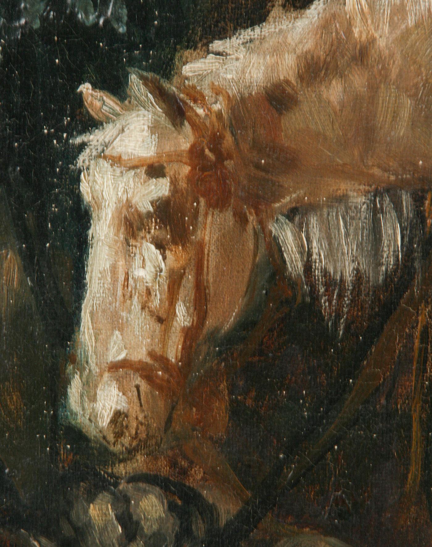 Fin du 19ème siècle Peinture à l'huile Scène de chasse Herman Emil Pohle en vente 5
