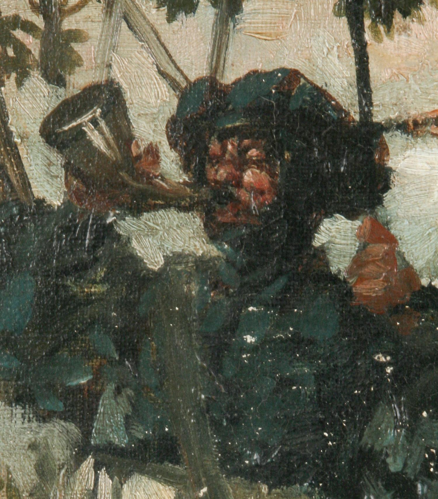 Fin du 19ème siècle Peinture à l'huile Scène de chasse Herman Emil Pohle en vente 1