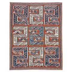 End-20th Century Sileh Style Kilim, Handwoven, Anatolian, Vintage