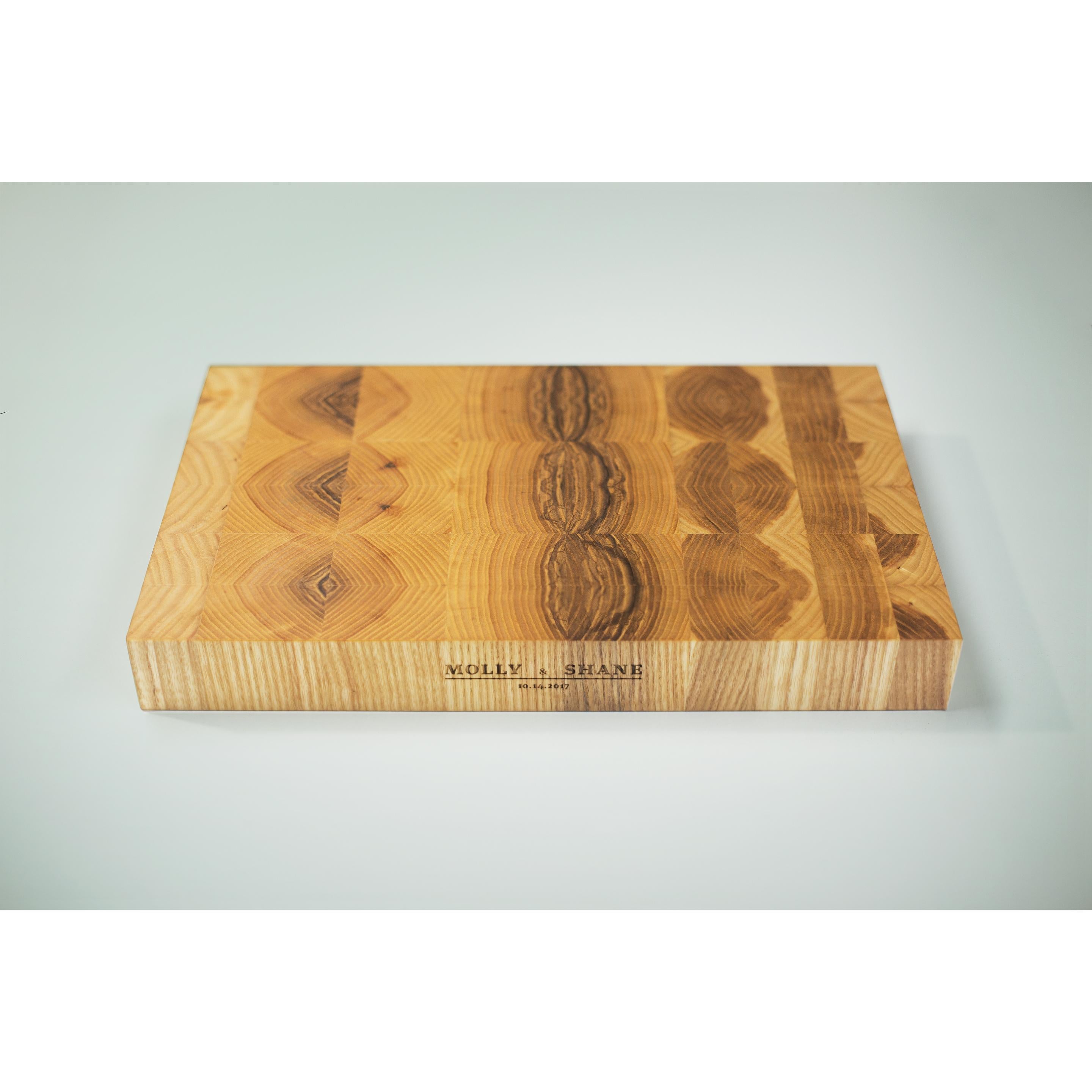 End Grain Butcher Block in Ash - Large In New Condition For Sale In Longmont, CO