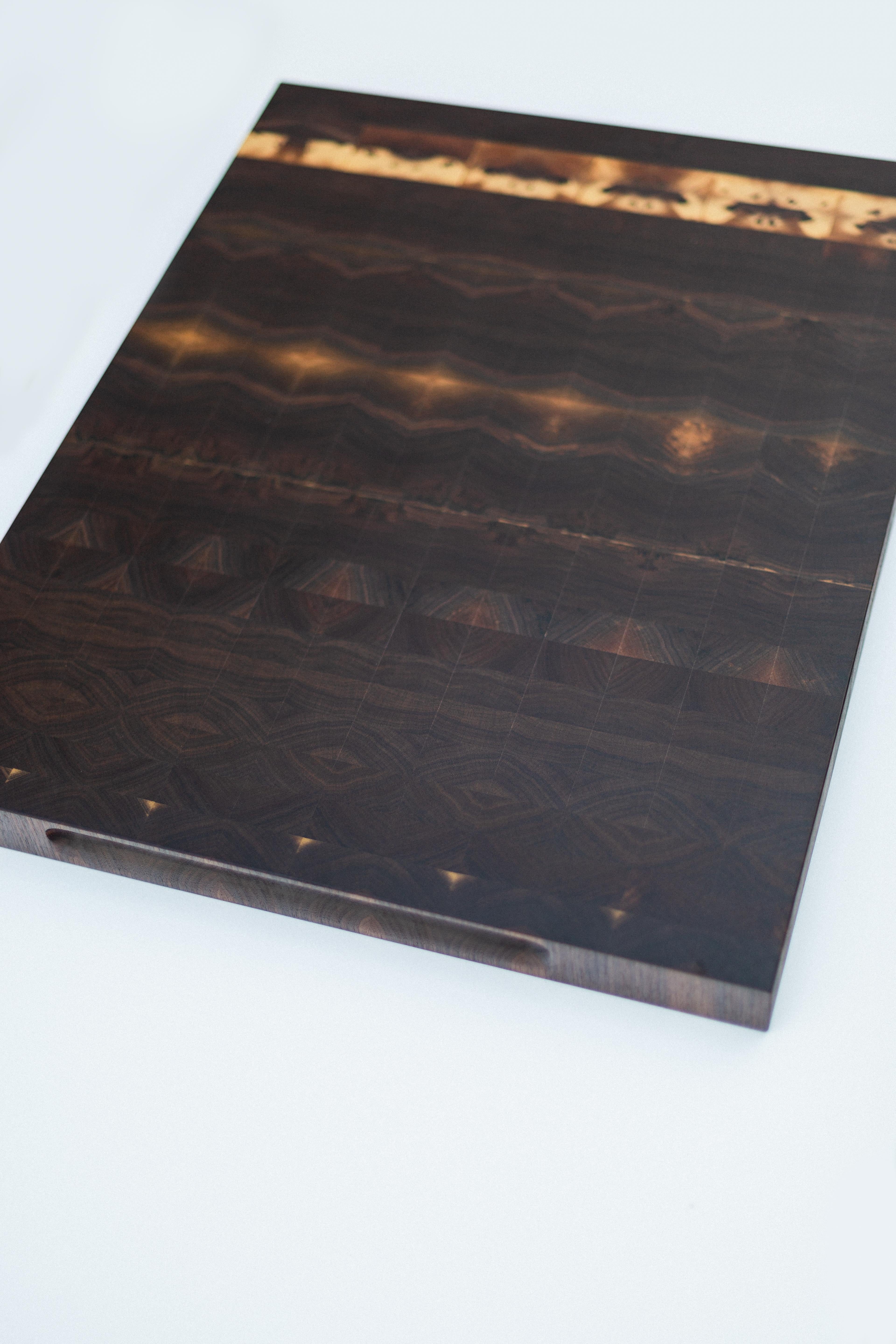End Grain Butcher Block in Walnut - Large In New Condition For Sale In Longmont, CO