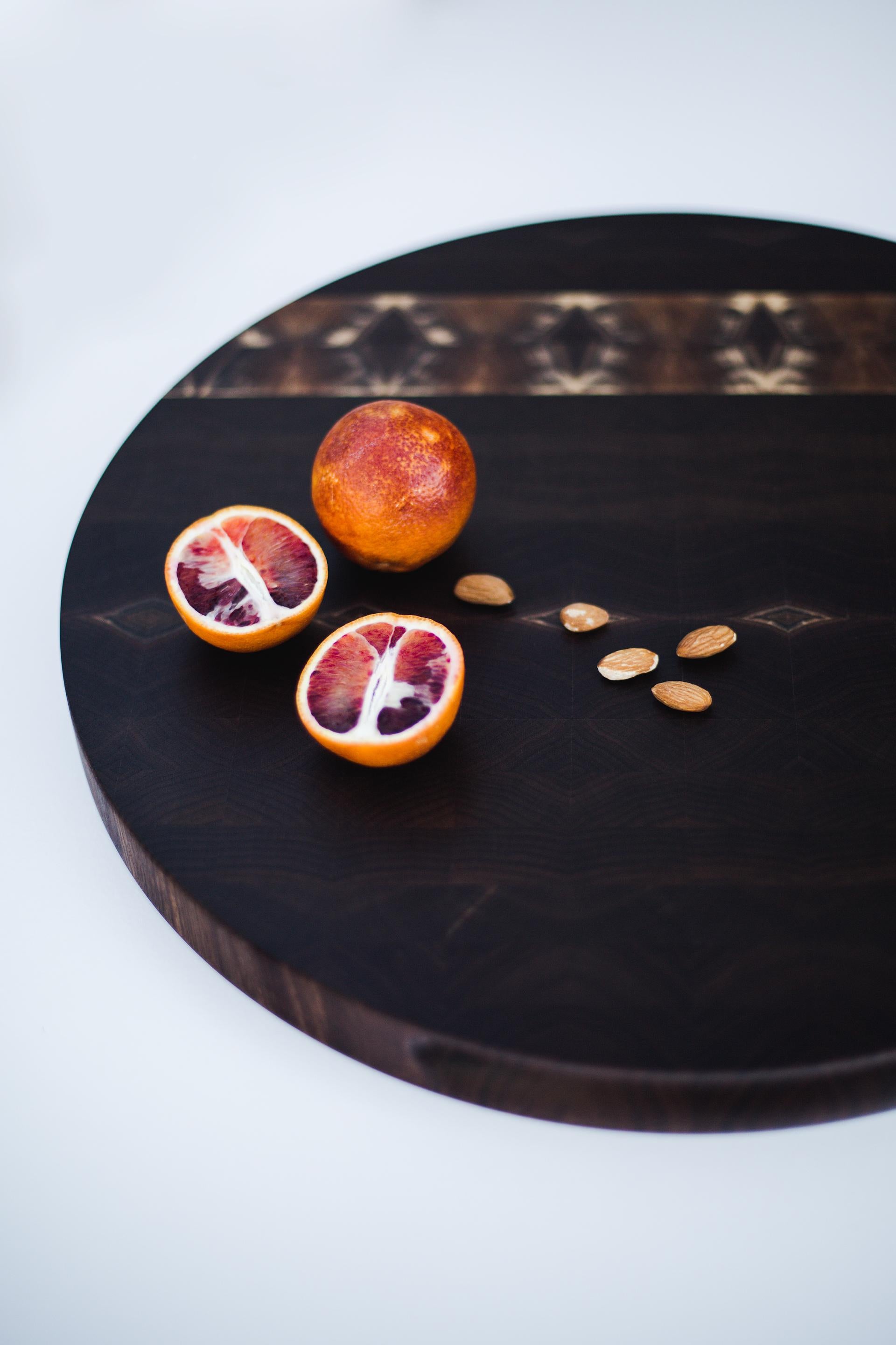 Contemporary End Grain Butcher Block in Walnut - Large For Sale