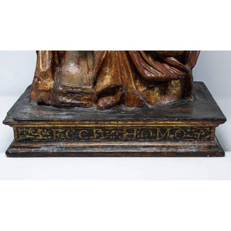 End of 16th Century Ecce Homo Sculpture Papier-mâché and Terracotta For Sale 3