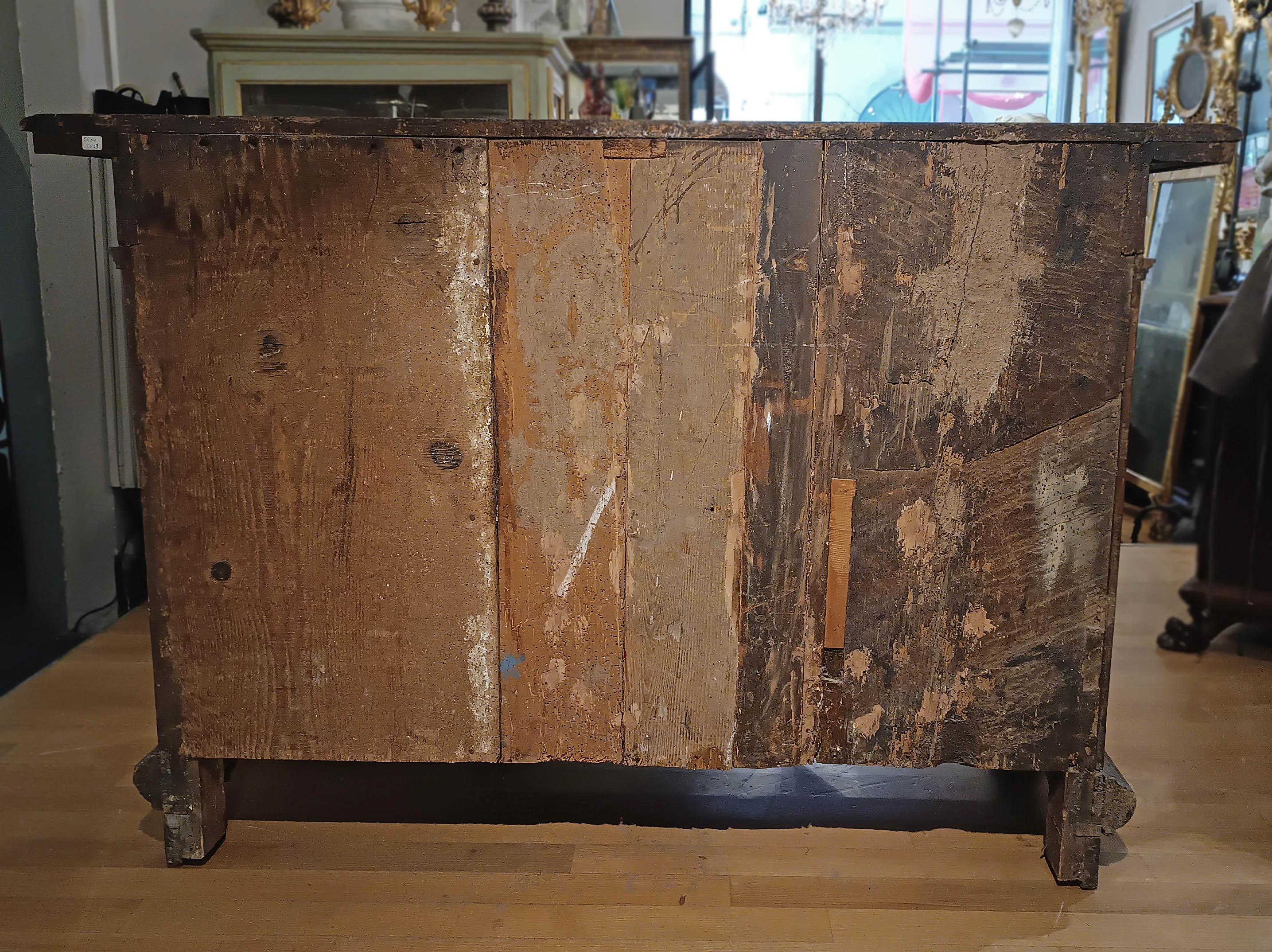 Hand-Carved END OF 16th-EARLY 17th CENTURY SIDEBOARD WITH CARYATIDS  For Sale