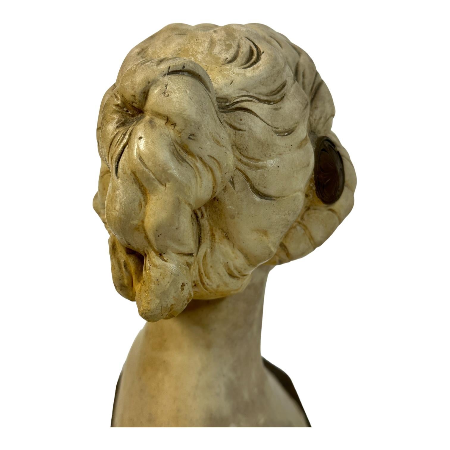 End of 19th Century Art Nouveau Lady or Girl Bust, 1890s, Germany 3