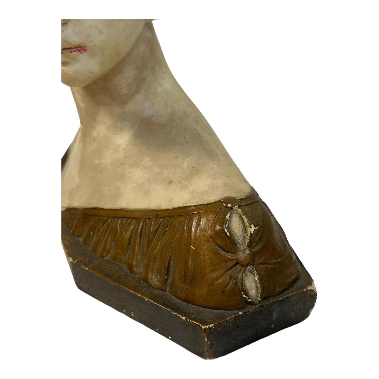 End of 19th Century Art Nouveau Lady or Girl Bust, 1890s, Germany 7