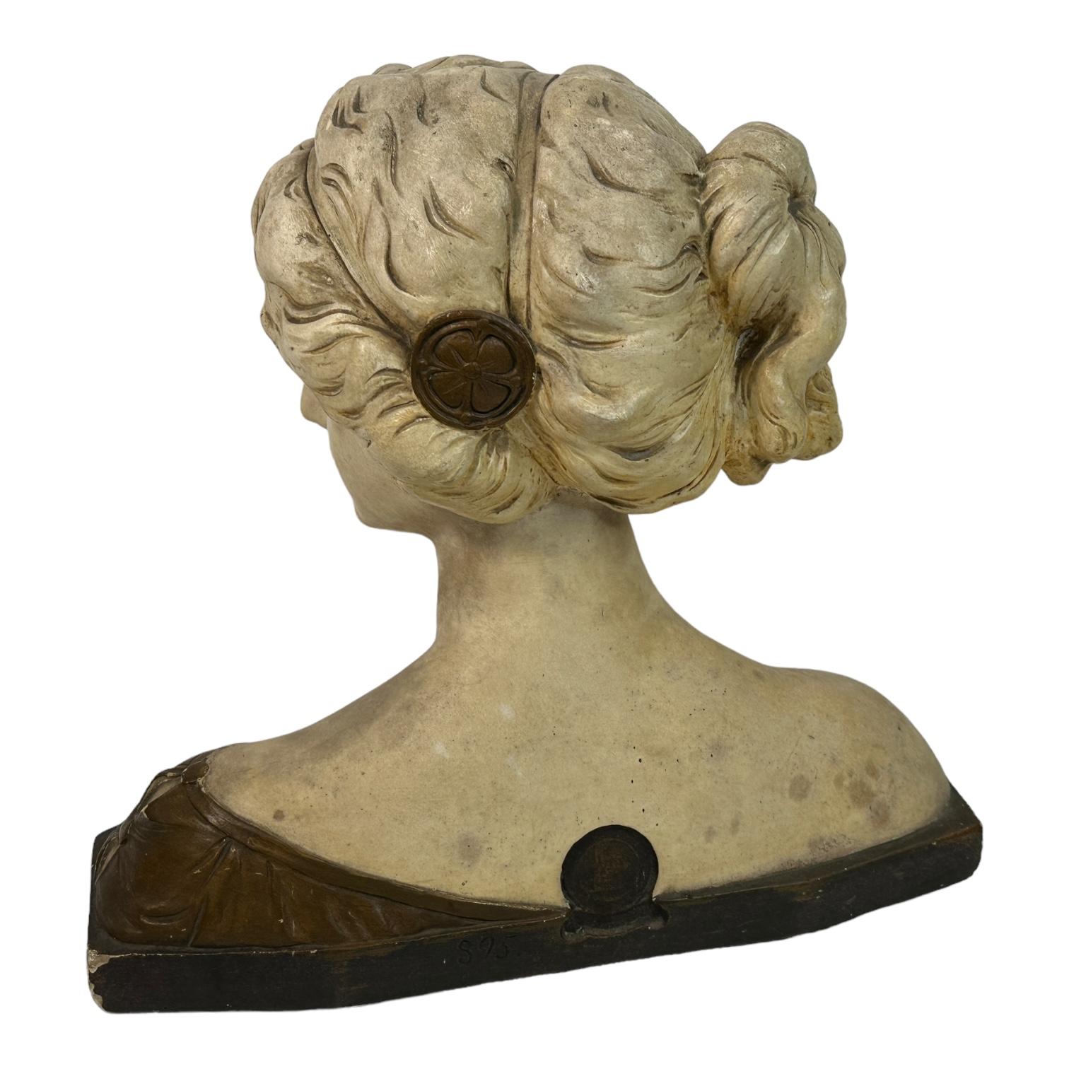 Italian End of 19th Century Art Nouveau Lady or Girl Bust, 1890s, Germany