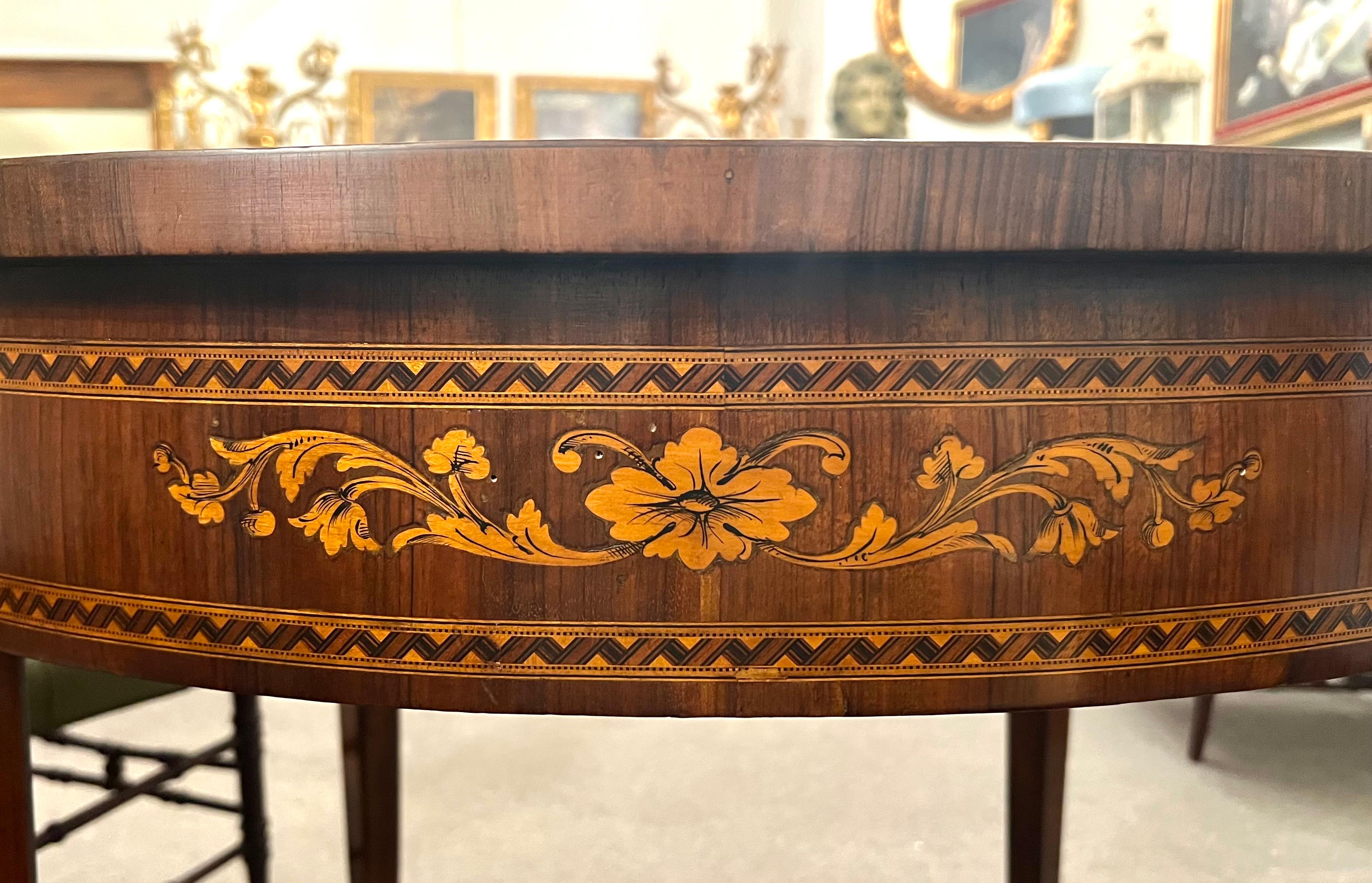 Inlay End of 19th Century, Tuscany Inlaid Centre Table