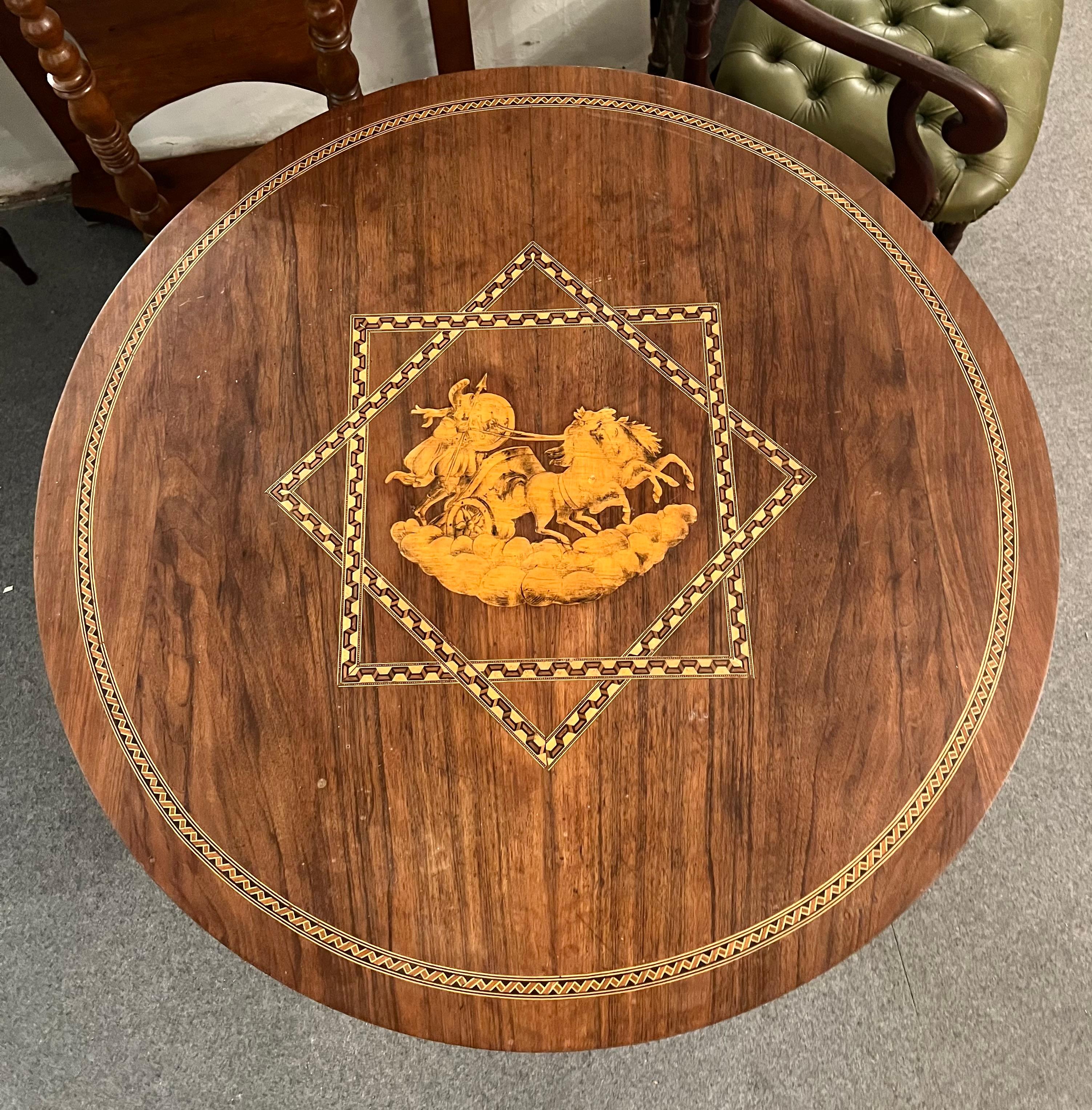 18th Century End of 19th Century, Tuscany Inlaid Centre Table