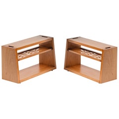 End of bed Woven Wood Bench in Solid Brazilian Wood