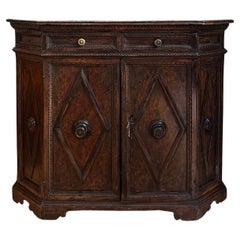 End of the 16th century solid walnute sideboard