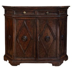 End of the 16th Century solid walnute sideboard