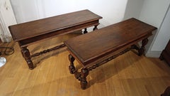 END OF THE 17th CENTURY PAIR OF BENCHES