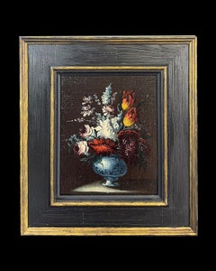 END OF THE 17th CENTURY PAIR OF PAINTINGS WITH FLOWER VASES