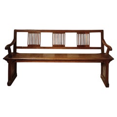 END OF THE 17th CENTURY WALNUT ENTRANCE BENCH 