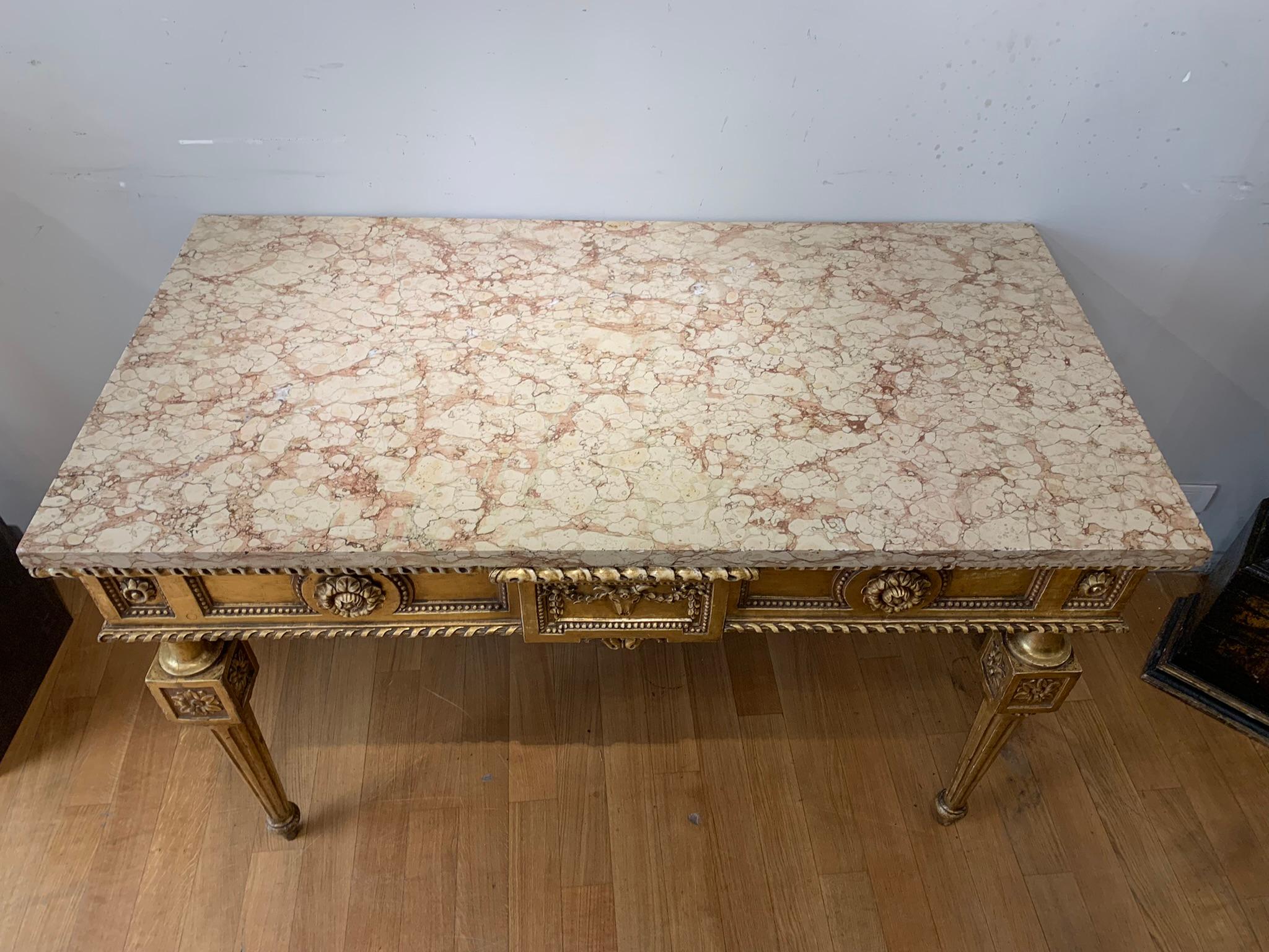 END OF THE 18th CENTURY GOLDEN CONSOLE  For Sale 1