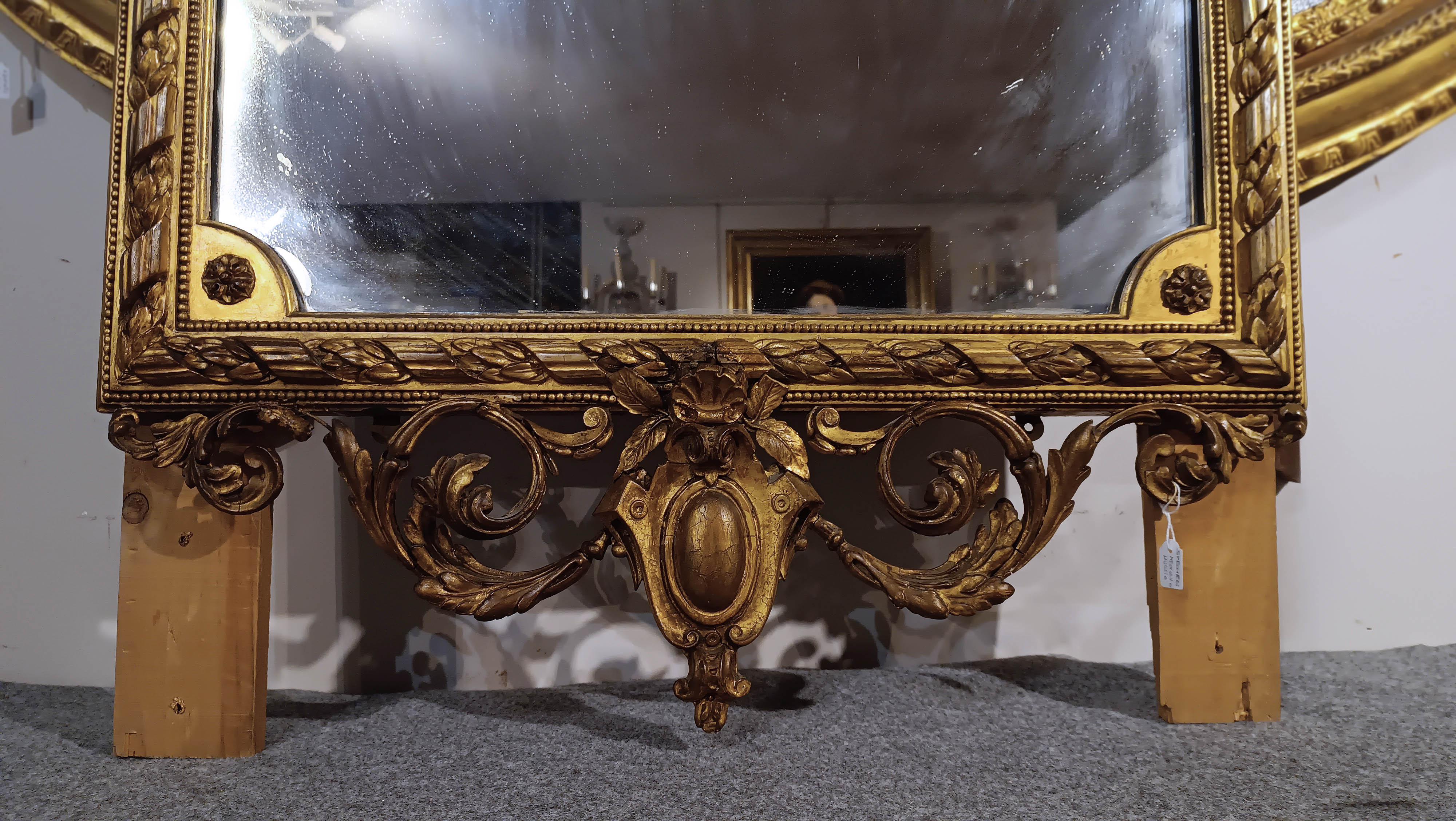 Mirror END OF THE 18th CENTURY GOLDEN MIRROR WITH CARYATIDS For Sale
