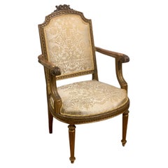 END OF THE 18th CENTURY GOLDEN NEOCLASSIC ARMCHAIR