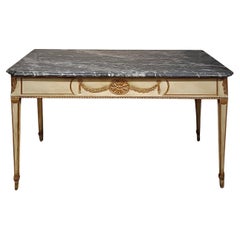 END OF THE 18th CENTURY NEOCLASSICAL CONSOLLE WITH GRAY BARDIGLIO MARBLE