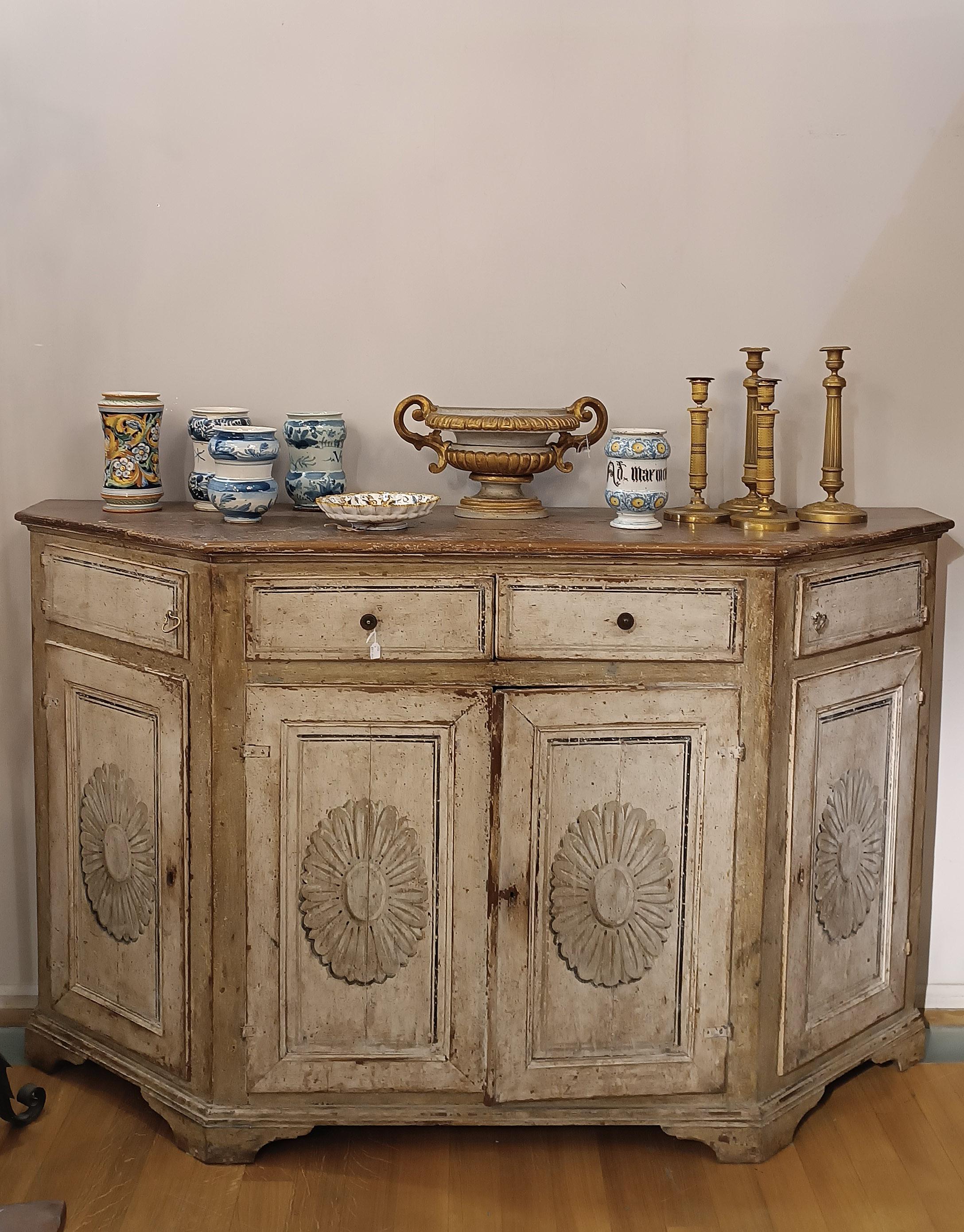 END OF THE 18th CENTURY NEOCLASSICAL SIDEBOARD IN PAINTED WALNUT 2