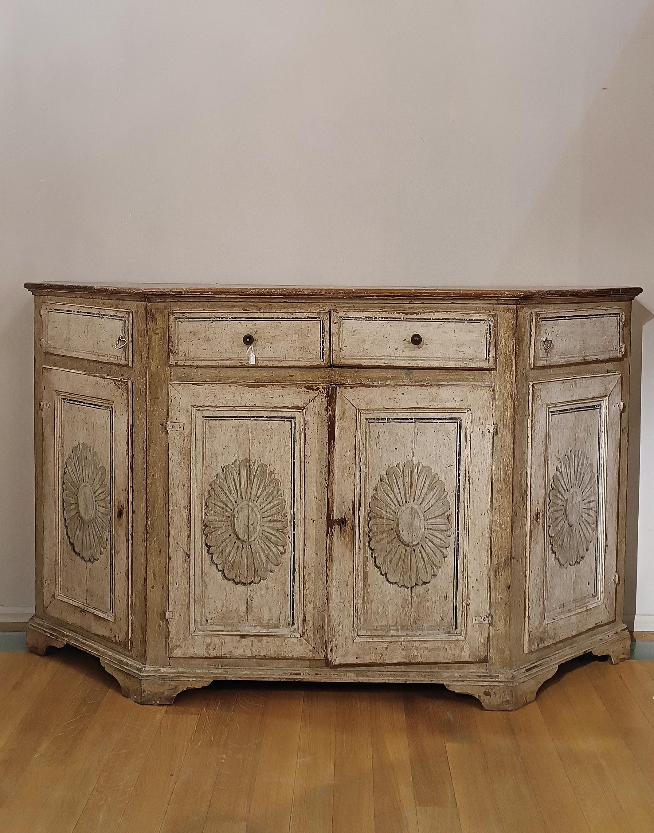 END OF THE 18th CENTURY NEOCLASSICAL SIDEBOARD IN PAINTED WALNUT 3